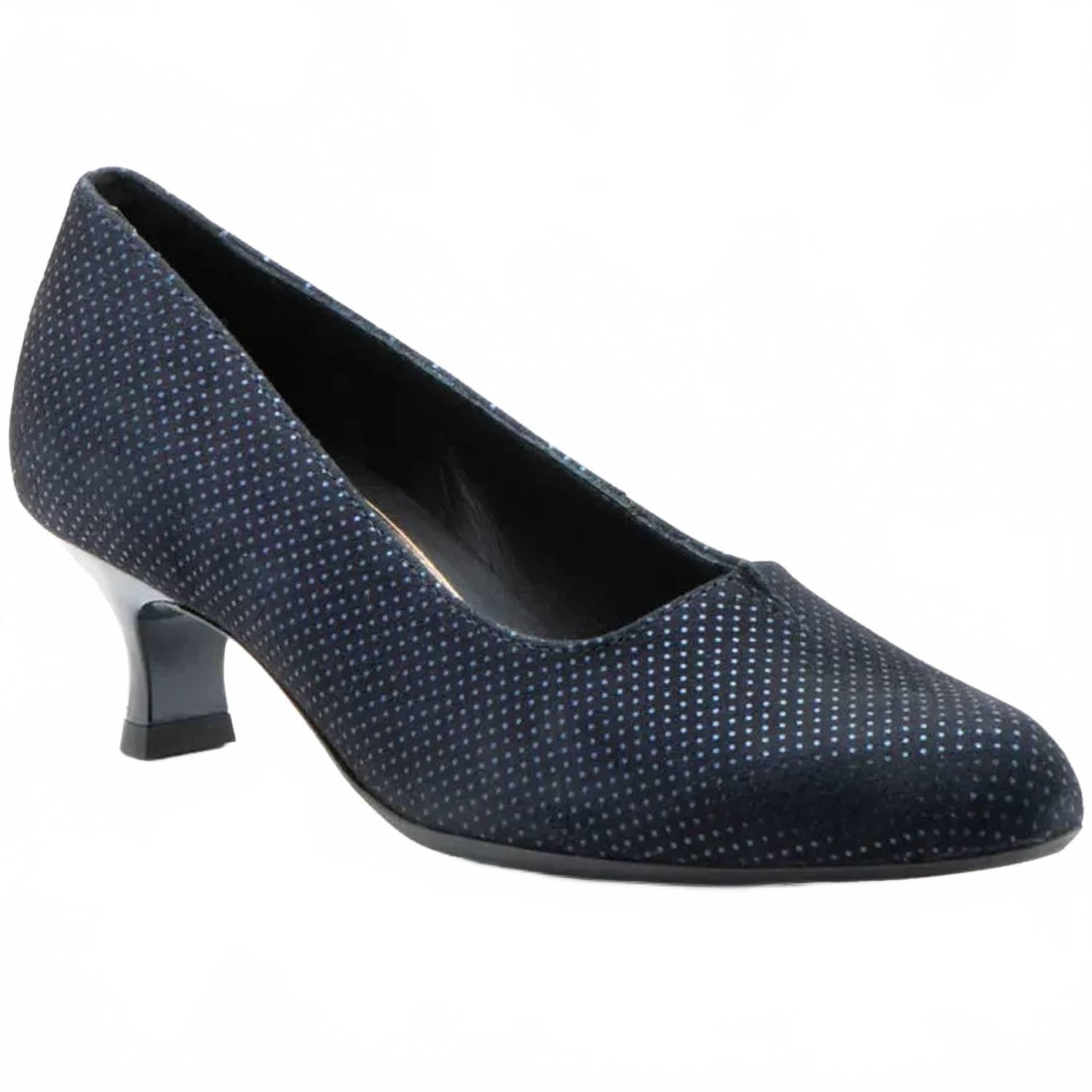 New Ara Women's Kit Almond-Toe Pump In Navy